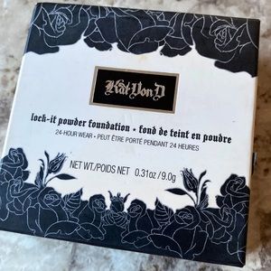 Kat Von d lock it powder foundation in Deep 66